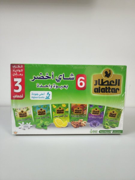 6 خلطات شاي أخضر بعبوة واحدة